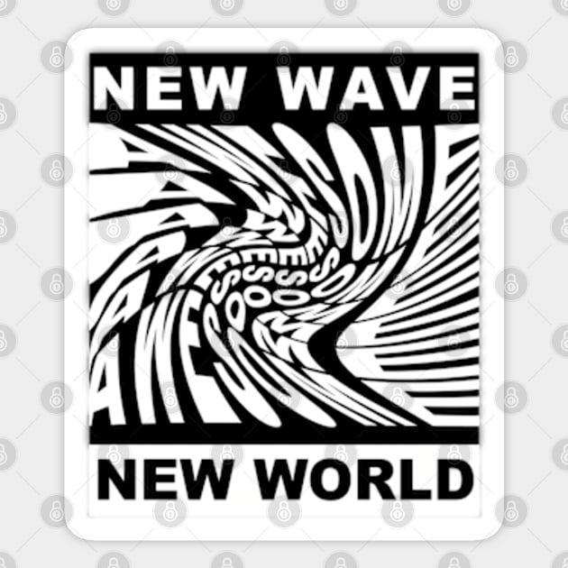 New Wave, New World Sticker by HARKO DESIGN